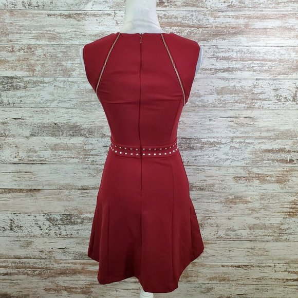 MICHAEL MICHAEL KORS Dark Brandy Ponte Stud Dress - Picture 2 of 8